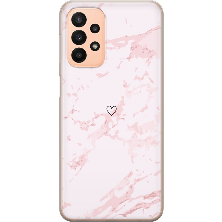 Mobiele hoes voor Samsung Galaxy A23 met Roze Hart ontwerp in de groep SMARTPHONE & TABLETS / Mobielbescherming / Samsung bij TP E-commerce Nordic AB (A59062)