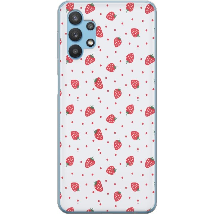 Mobiele hoes voor Samsung Galaxy A32 5G met Aardbeien ontwerp in de groep SMARTPHONE & TABLETS / Mobielbescherming / Samsung bij TP E-commerce Nordic AB (A59245)