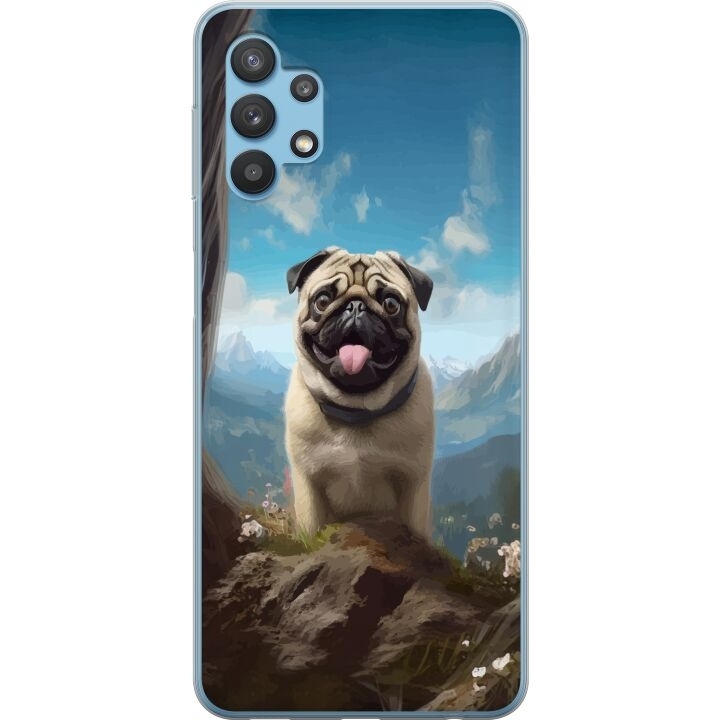 Mobiele hoes voor Samsung Galaxy A32 5G met Blije Hond ontwerp in de groep SMARTPHONE & TABLETS / Mobielbescherming / Samsung bij TP E-commerce Nordic AB (A59246)