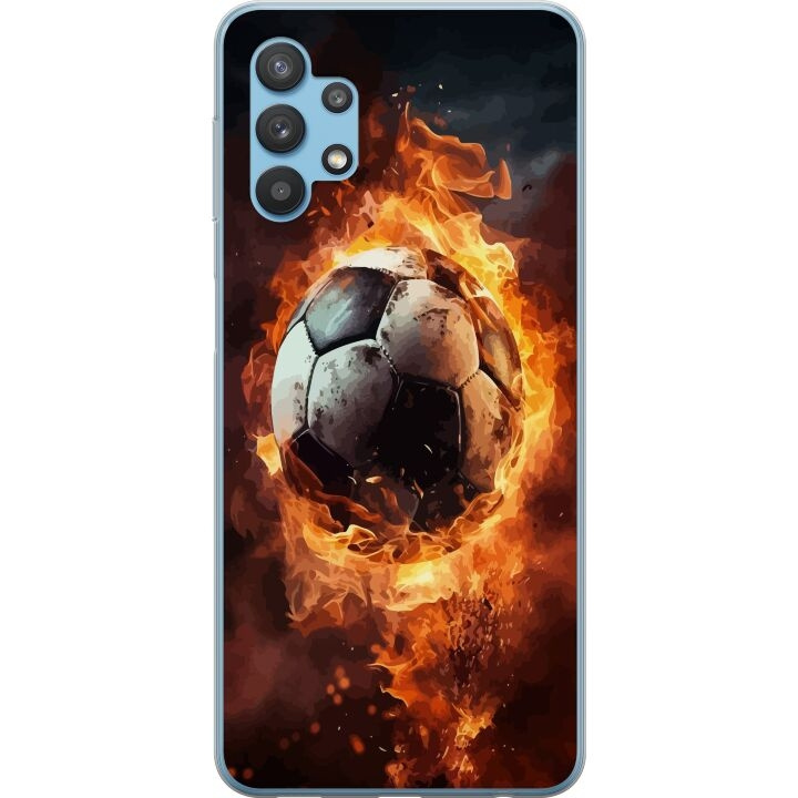 Mobiele hoes voor Samsung Galaxy A32 5G met Voetbal ontwerp in de groep SMARTPHONE & TABLETS / Mobielbescherming / Samsung bij TP E-commerce Nordic AB (A59249)