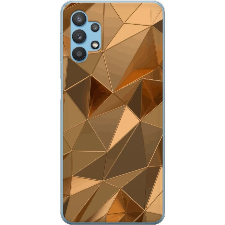 Mobiele hoes voor Samsung Galaxy A32 5G met 3D Goud ontwerp in de groep SMARTPHONE & TABLETS / Mobielbescherming / Samsung bij TP E-commerce Nordic AB (A59252)