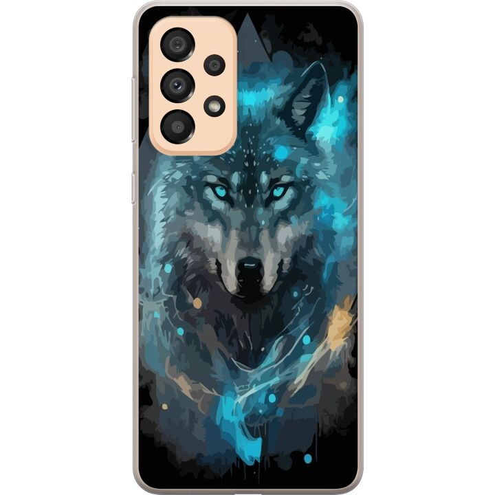 Mobiele hoes voor Samsung Galaxy A33 5G met Wolf ontwerp in de groep SMARTPHONE & TABLETS / Mobielbescherming / Samsung bij TP E-commerce Nordic AB (A59287)