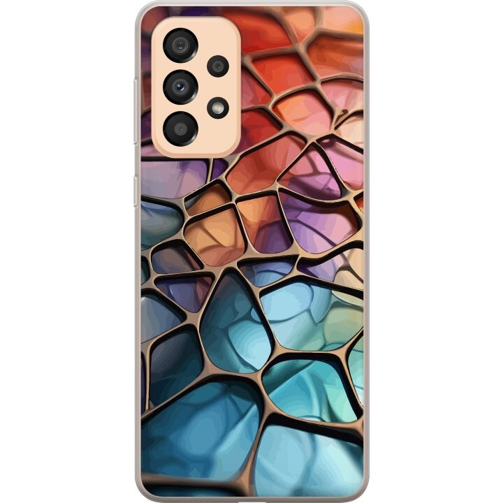 Mobiele hoes voor Samsung Galaxy A33 5G met Metallic patroon ontwerp in de groep SMARTPHONE & TABLETS / Mobielbescherming / Samsung bij TP E-commerce Nordic AB (A59292)