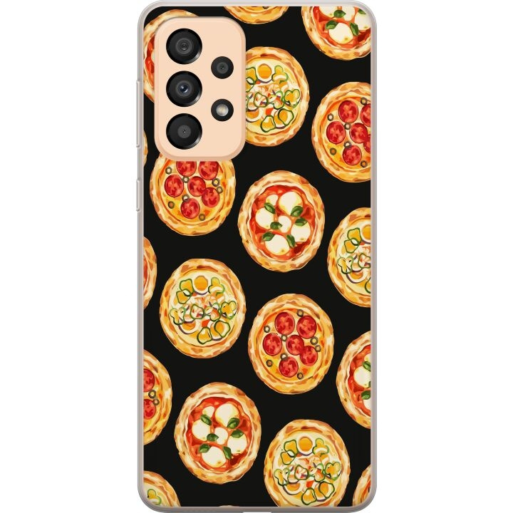 Mobiele hoes voor Samsung Galaxy A33 5G met Pizza ontwerp in de groep SMARTPHONE & TABLETS / Mobielbescherming / Samsung bij TP E-commerce Nordic AB (A59295)