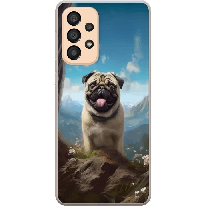 Mobiele hoes voor Samsung Galaxy A33 5G met Blije Hond ontwerp in de groep SMARTPHONE & TABLETS / Mobielbescherming / Samsung bij TP E-commerce Nordic AB (A59300)