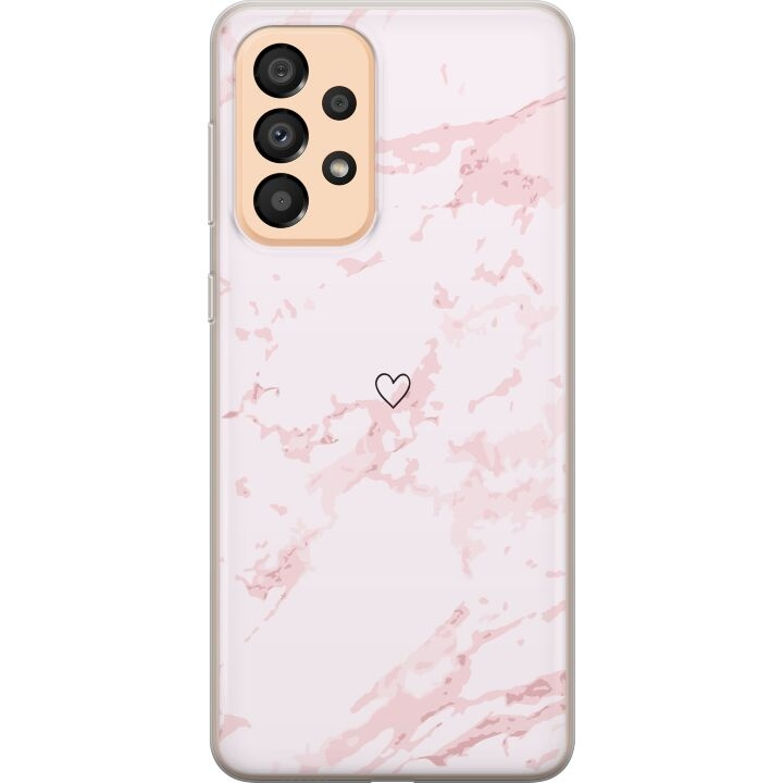 Mobiele hoes voor Samsung Galaxy A33 5G met Roze Hart ontwerp in de groep SMARTPHONE & TABLETS / Mobielbescherming / Samsung bij TP E-commerce Nordic AB (A59305)