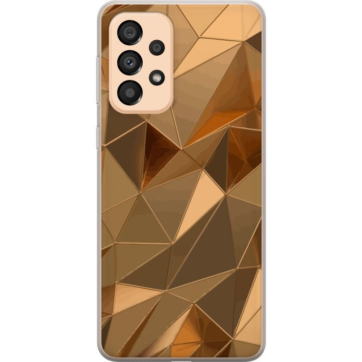 Mobiele hoes voor Samsung Galaxy A33 5G met 3D Goud ontwerp in de groep SMARTPHONE & TABLETS / Mobielbescherming / Samsung bij TP E-commerce Nordic AB (A59306)