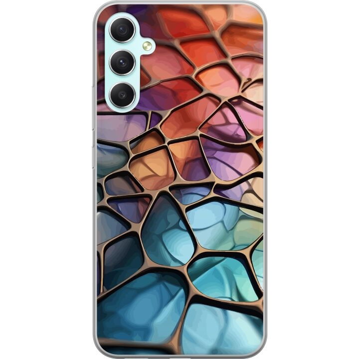 Mobiele hoes voor Samsung Galaxy A34 met Metallic patroon ontwerp in de groep SMARTPHONE & TABLETS / Mobielbescherming / Samsung bij TP E-commerce Nordic AB (A59346)