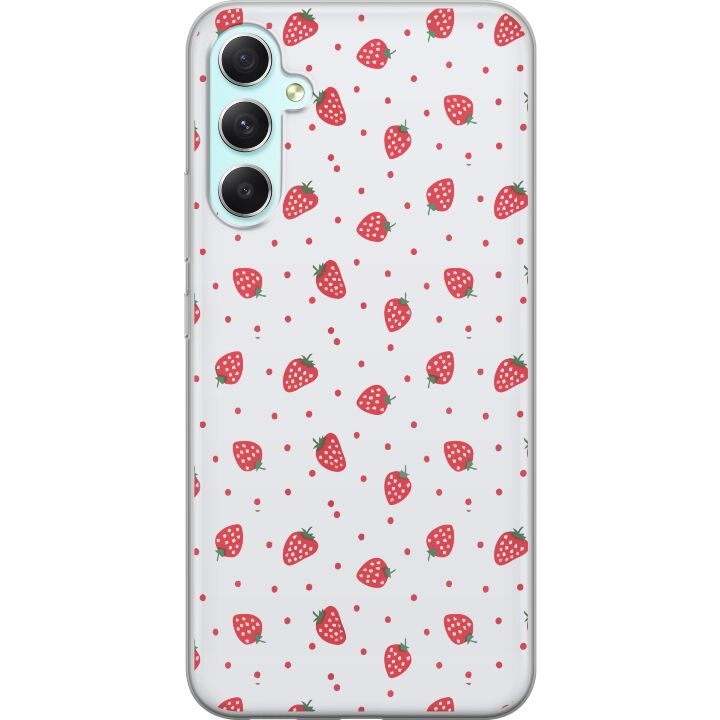 Mobiele hoes voor Samsung Galaxy A34 met Aardbeien ontwerp in de groep SMARTPHONE & TABLETS / Mobielbescherming / Samsung bij TP E-commerce Nordic AB (A59353)