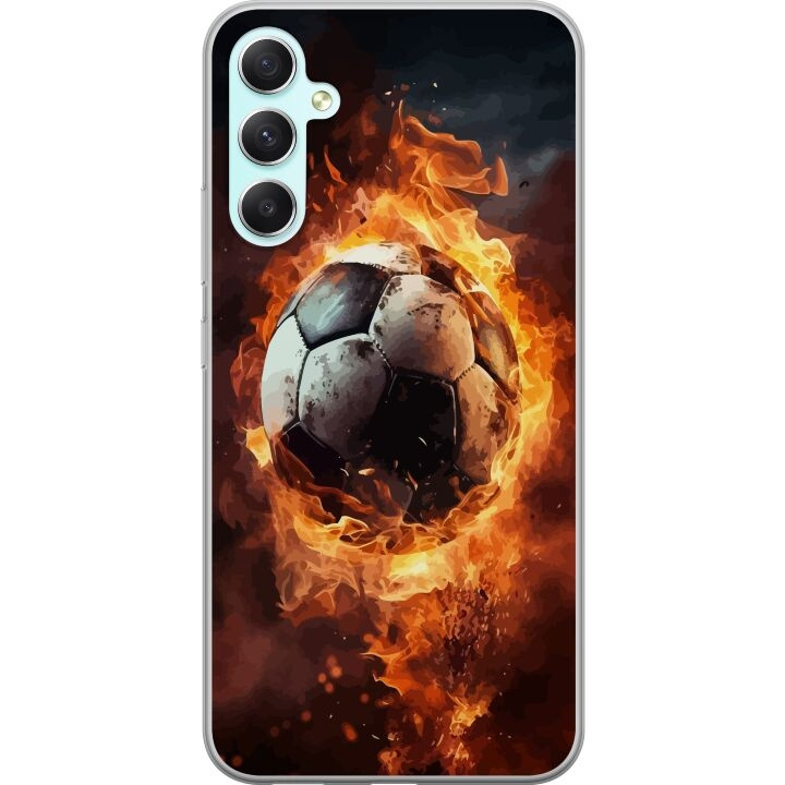 Mobiele hoes voor Samsung Galaxy A34 met Voetbal ontwerp in de groep SMARTPHONE & TABLETS / Mobielbescherming / Samsung bij TP E-commerce Nordic AB (A59357)