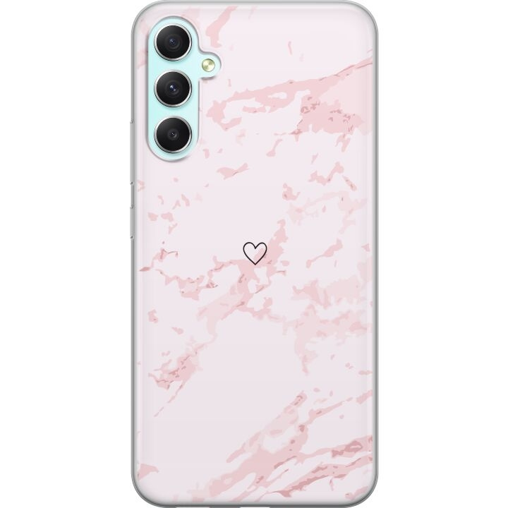 Mobiele hoes voor Samsung Galaxy A34 met Roze Hart ontwerp in de groep SMARTPHONE & TABLETS / Mobielbescherming / Samsung bij TP E-commerce Nordic AB (A59359)