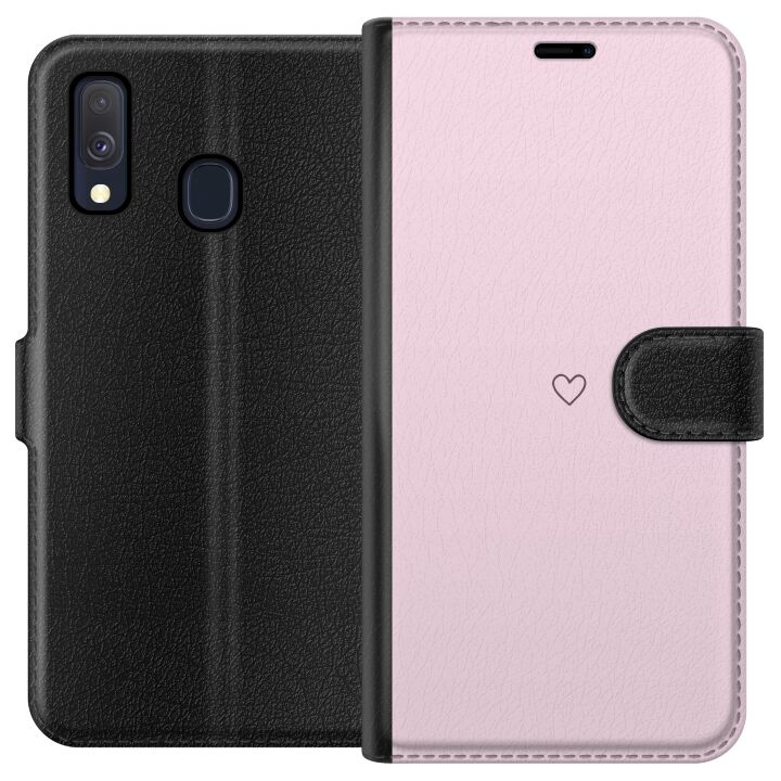 Portemonnee-hoesje voor Samsung Galaxy A40 met Hart ontwerp in de groep SMARTPHONE & TABLETS / Mobielbescherming / Samsung bij TP E-commerce Nordic AB (A59463)