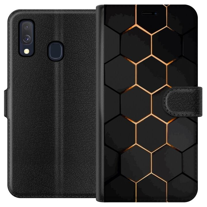 Portemonnee-hoesje voor Samsung Galaxy A40 met Luxe Patroon ontwerp in de groep SMARTPHONE & TABLETS / Mobielbescherming / Samsung bij TP E-commerce Nordic AB (A59469)