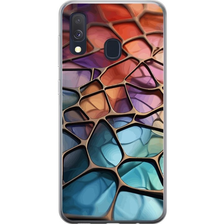 Mobiele hoes voor Samsung Galaxy A40 met Metallic patroon ontwerp in de groep SMARTPHONE & TABLETS / Mobielbescherming / Samsung bij TP E-commerce Nordic AB (A59481)