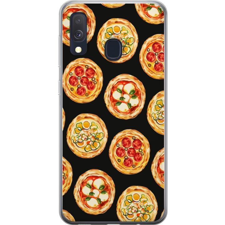 Mobiele hoes voor Samsung Galaxy A40 met Pizza ontwerp in de groep SMARTPHONE & TABLETS / Mobielbescherming / Samsung bij TP E-commerce Nordic AB (A59484)