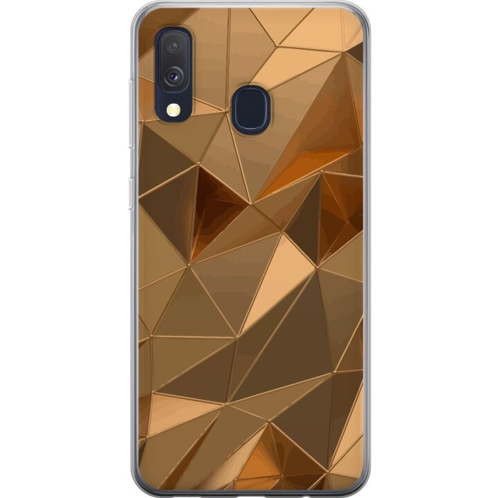 Mobiele hoes voor Samsung Galaxy A40 met 3D Goud ontwerp in de groep SMARTPHONE & TABLETS / Mobielbescherming / Samsung bij TP E-commerce Nordic AB (A59495)