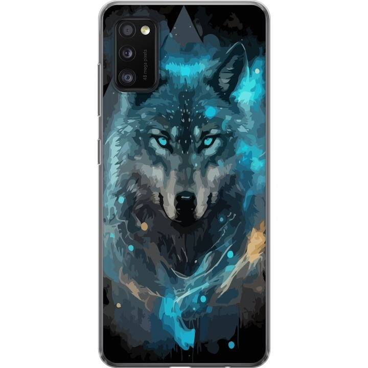 Mobiele hoes voor Samsung Galaxy A41 met Wolf ontwerp in de groep SMARTPHONE & TABLETS / Mobielbescherming / Samsung bij TP E-commerce Nordic AB (A59530)