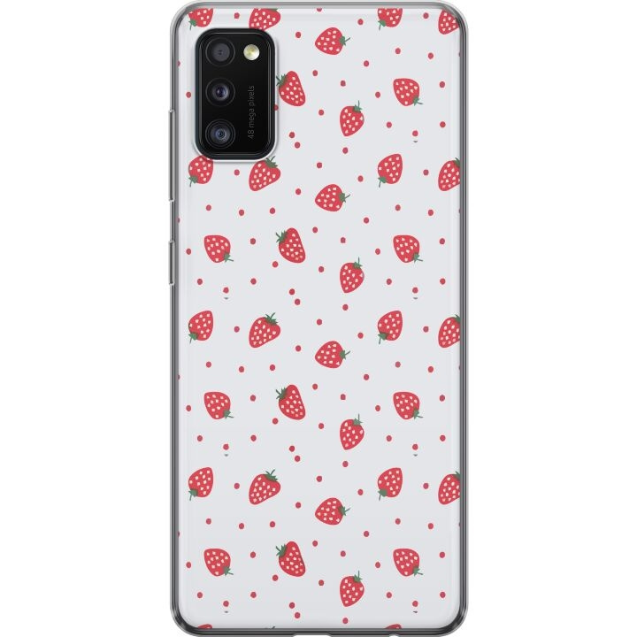 Mobiele hoes voor Samsung Galaxy A41 met Aardbeien ontwerp in de groep SMARTPHONE & TABLETS / Mobielbescherming / Samsung bij TP E-commerce Nordic AB (A59542)