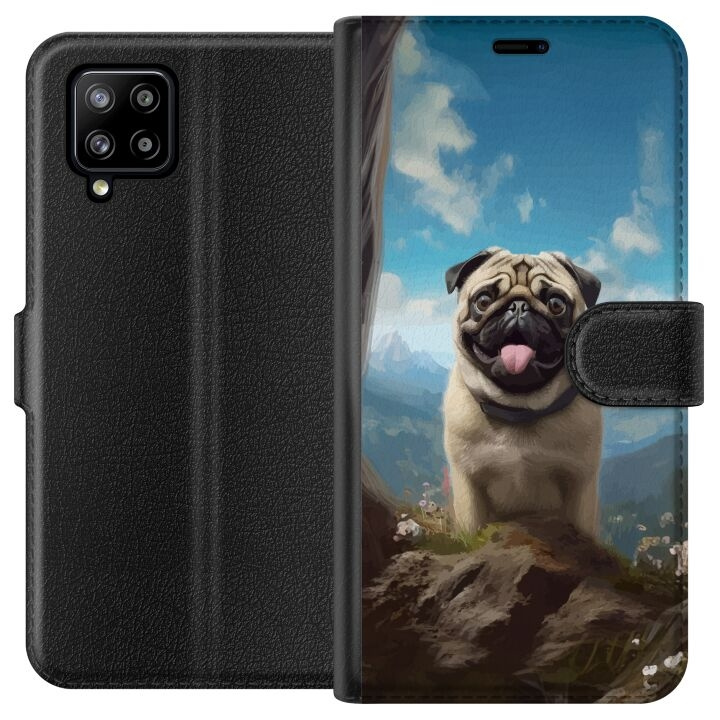 Portemonnee-hoesje voor Samsung Galaxy A42 5G met Blije Hond ontwerp in de groep SMARTPHONE & TABLETS / Mobielbescherming / Samsung bij TP E-commerce Nordic AB (A59570)