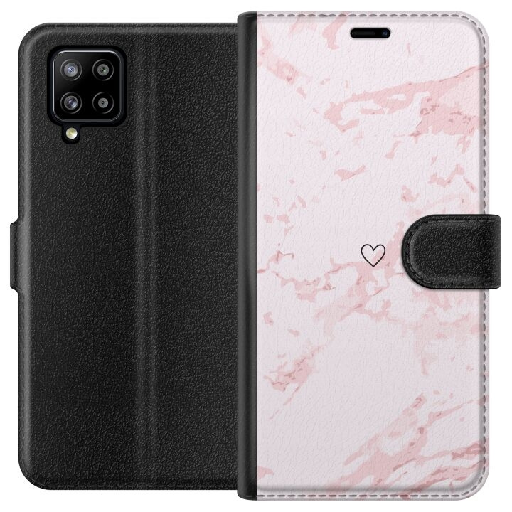 Portemonnee-hoesje voor Samsung Galaxy A42 5G met Roze Hart ontwerp in de groep SMARTPHONE & TABLETS / Mobielbescherming / Samsung bij TP E-commerce Nordic AB (A59575)