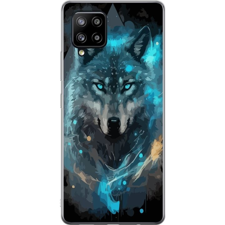 Mobiele hoes voor Samsung Galaxy A42 5G met Wolf ontwerp in de groep SMARTPHONE & TABLETS / Mobielbescherming / Samsung bij TP E-commerce Nordic AB (A59584)