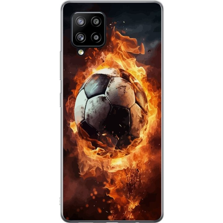 Mobiele hoes voor Samsung Galaxy A42 5G met Voetbal ontwerp in de groep SMARTPHONE & TABLETS / Mobielbescherming / Samsung bij TP E-commerce Nordic AB (A59600)