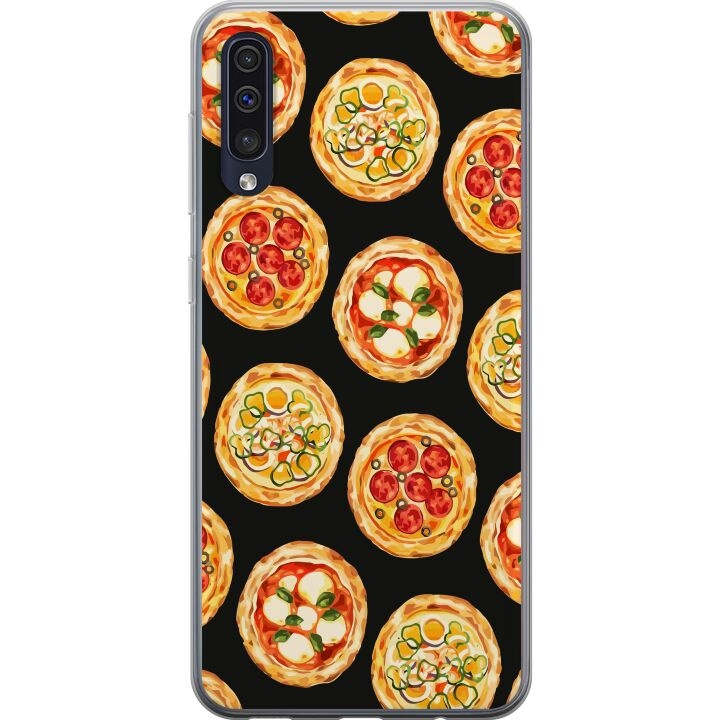 Mobiele hoes voor Samsung Galaxy A50 met Pizza ontwerp in de groep SMARTPHONE & TABLETS / Mobielbescherming / Samsung bij TP E-commerce Nordic AB (A59646)