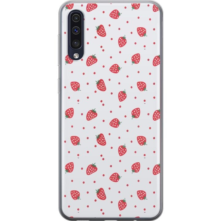 Mobiele hoes voor Samsung Galaxy A50 met Aardbeien ontwerp in de groep SMARTPHONE & TABLETS / Mobielbescherming / Samsung bij TP E-commerce Nordic AB (A59650)