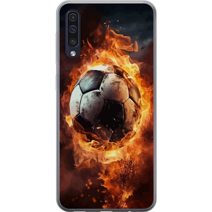 Mobiele hoes voor Samsung Galaxy A50 met Voetbal ontwerp in de groep SMARTPHONE & TABLETS / Mobielbescherming / Samsung bij TP E-commerce Nordic AB (A59654)