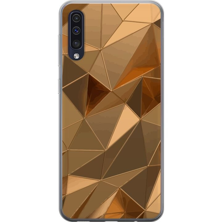 Mobiele hoes voor Samsung Galaxy A50 met 3D Goud ontwerp in de groep SMARTPHONE & TABLETS / Mobielbescherming / Samsung bij TP E-commerce Nordic AB (A59657)