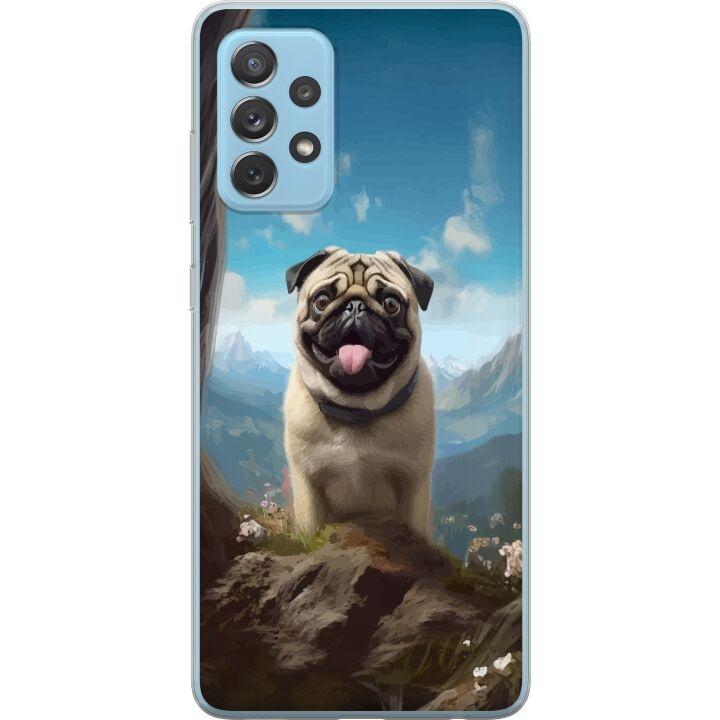 Mobiele hoes voor Samsung Galaxy A52 5G met Blije Hond ontwerp in de groep SMARTPHONE & TABLETS / Mobielbescherming / Samsung bij TP E-commerce Nordic AB (A59759)