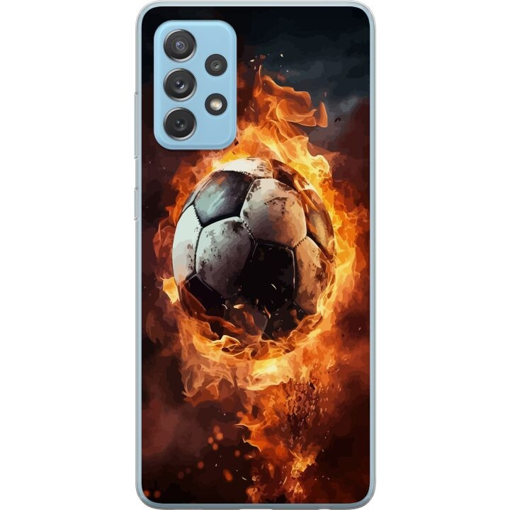 Mobiele hoes voor Samsung Galaxy A52 5G met Voetbal ontwerp in de groep SMARTPHONE & TABLETS / Mobielbescherming / Samsung bij TP E-commerce Nordic AB (A59762)