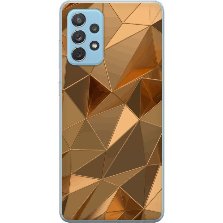 Mobiele hoes voor Samsung Galaxy A52 5G met 3D Goud ontwerp in de groep SMARTPHONE & TABLETS / Mobielbescherming / Samsung bij TP E-commerce Nordic AB (A59765)