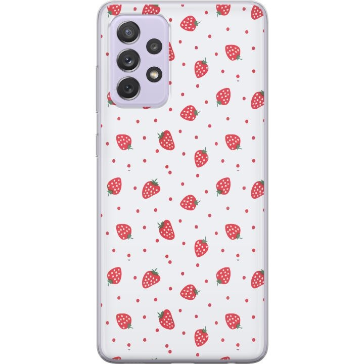 Mobiele hoes voor Samsung Galaxy A52s 5G met Aardbeien ontwerp in de groep SMARTPHONE & TABLETS / Mobielbescherming / Samsung bij TP E-commerce Nordic AB (A59812)