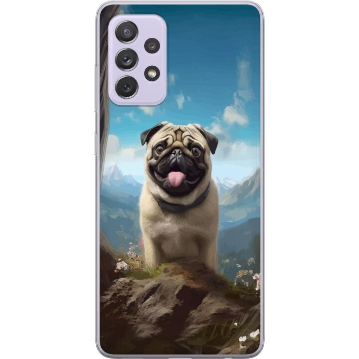 Mobiele hoes voor Samsung Galaxy A52s 5G met Blije Hond ontwerp in de groep SMARTPHONE & TABLETS / Mobielbescherming / Samsung bij TP E-commerce Nordic AB (A59813)