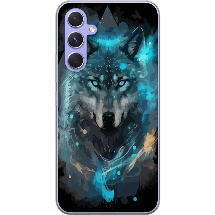 Mobiele hoes voor Samsung Galaxy A54 met Wolf ontwerp in de groep SMARTPHONE & TABLETS / Mobielbescherming / Samsung bij TP E-commerce Nordic AB (A59908)