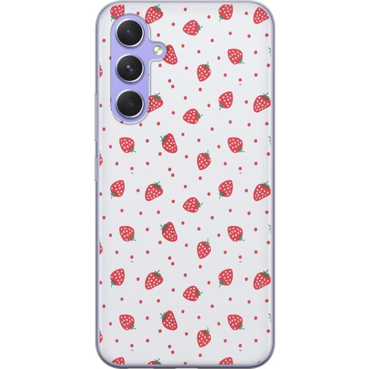 Mobiele hoes voor Samsung Galaxy A54 met Aardbeien ontwerp in de groep SMARTPHONE & TABLETS / Mobielbescherming / Samsung bij TP E-commerce Nordic AB (A59920)