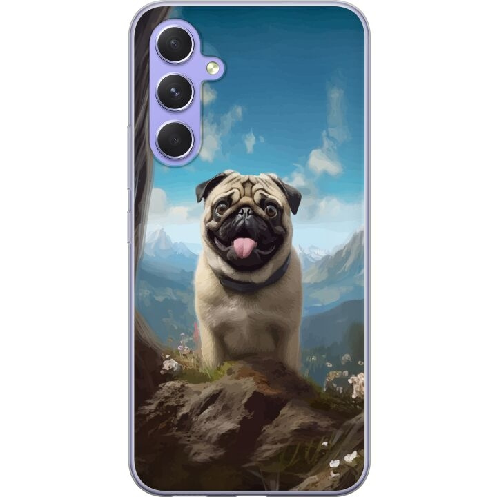 Mobiele hoes voor Samsung Galaxy A54 met Blije Hond ontwerp in de groep SMARTPHONE & TABLETS / Mobielbescherming / Samsung bij TP E-commerce Nordic AB (A59921)