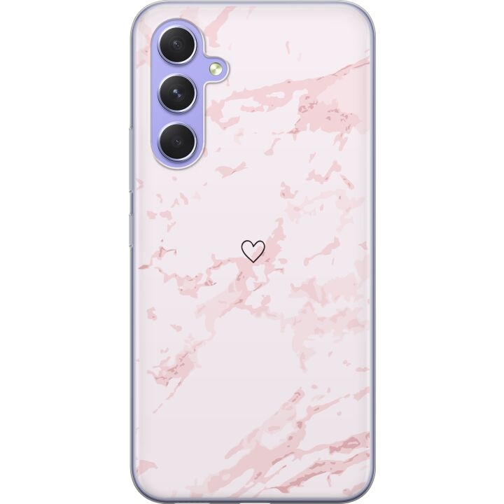 Mobiele hoes voor Samsung Galaxy A54 met Roze Hart ontwerp in de groep SMARTPHONE & TABLETS / Mobielbescherming / Samsung bij TP E-commerce Nordic AB (A59926)