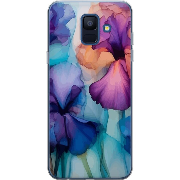 Mobiele hoes voor Samsung Galaxy A6 (2018) met Magische bloemen ontwerp in de groep SMARTPHONE & TABLETS / Mobielbescherming / Samsung bij TP E-commerce Nordic AB (A59987)