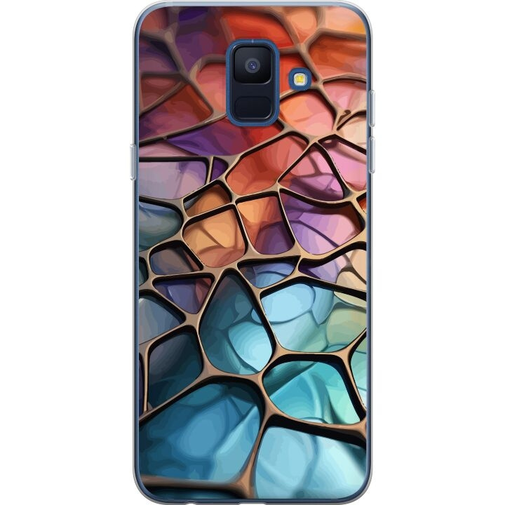 Mobiele hoes voor Samsung Galaxy A6 (2018) met Metallic patroon ontwerp in de groep SMARTPHONE & TABLETS / Mobielbescherming / Samsung bij TP E-commerce Nordic AB (A59994)