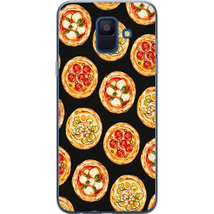 Mobiele hoes voor Samsung Galaxy A6 (2018) met Pizza ontwerp in de groep SMARTPHONE & TABLETS / Mobielbescherming / Samsung bij TP E-commerce Nordic AB (A59997)