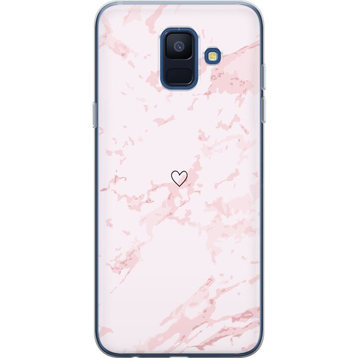 Mobiele hoes voor Samsung Galaxy A6 (2018) met Roze Hart ontwerp in de groep SMARTPHONE & TABLETS / Mobielbescherming / Samsung bij TP E-commerce Nordic AB (A60007)