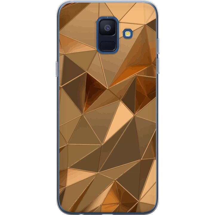 Mobiele hoes voor Samsung Galaxy A6 (2018) met 3D Goud ontwerp in de groep SMARTPHONE & TABLETS / Mobielbescherming / Samsung bij TP E-commerce Nordic AB (A60008)