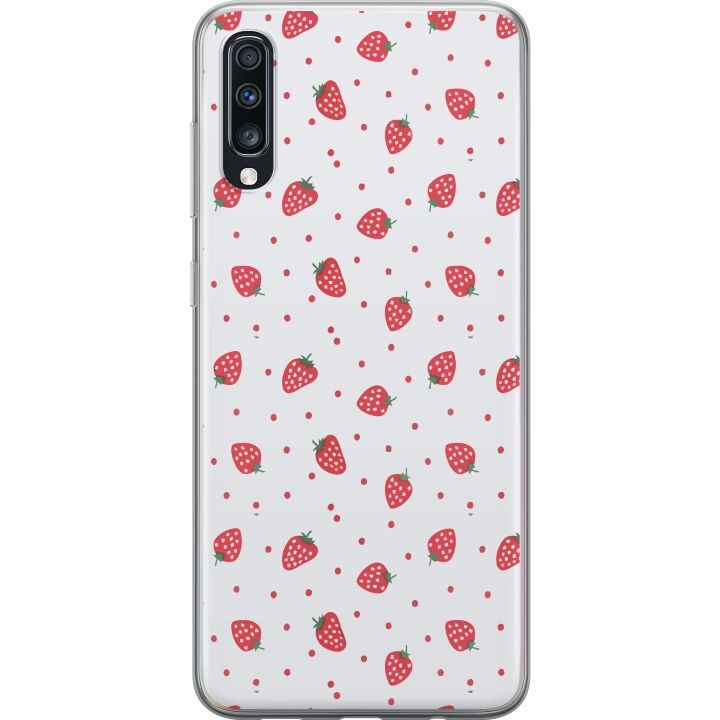 Mobiele hoes voor Samsung Galaxy A70 met Aardbeien ontwerp in de groep SMARTPHONE & TABLETS / Mobielbescherming / Samsung bij TP E-commerce Nordic AB (A60028)