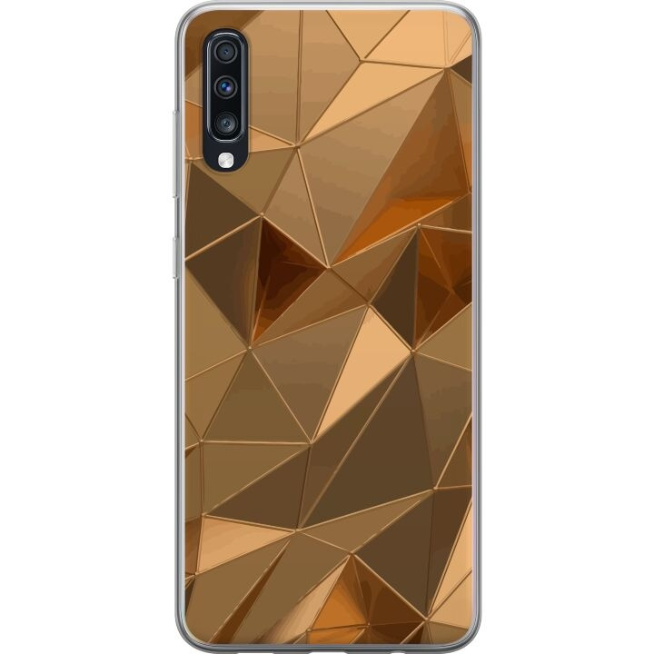 Mobiele hoes voor Samsung Galaxy A70 met 3D Goud ontwerp in de groep SMARTPHONE & TABLETS / Mobielbescherming / Samsung bij TP E-commerce Nordic AB (A60035)