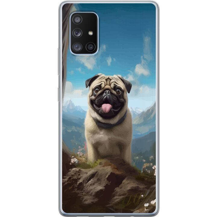 Mobiele hoes voor Samsung Galaxy A71 5G met Blije Hond ontwerp in de groep SMARTPHONE & TABLETS / Mobielbescherming / Samsung bij TP E-commerce Nordic AB (A60110)