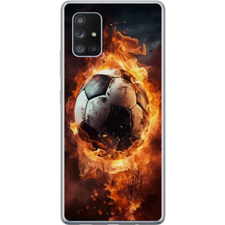 Mobiele hoes voor Samsung Galaxy A71 5G met Voetbal ontwerp in de groep SMARTPHONE & TABLETS / Mobielbescherming / Samsung bij TP E-commerce Nordic AB (A60113)