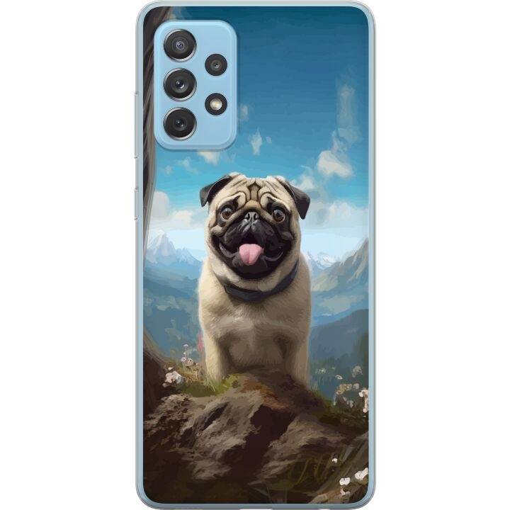 Mobiele hoes voor Samsung Galaxy A72 5G met Blije Hond ontwerp in de groep SMARTPHONE & TABLETS / Mobielbescherming / Samsung bij TP E-commerce Nordic AB (A60164)