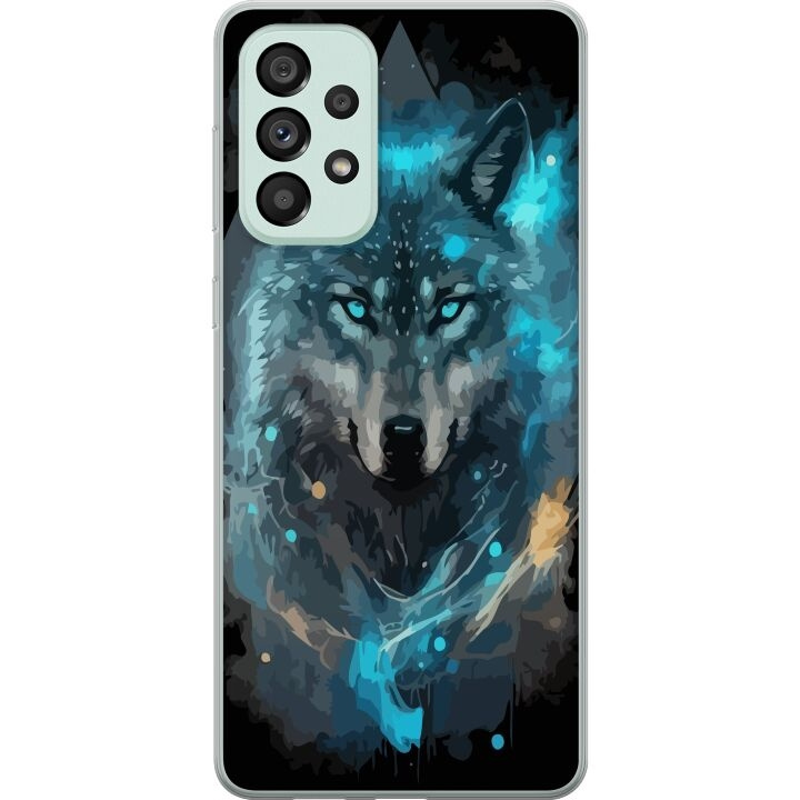 Mobiele hoes voor Samsung Galaxy A73 5G met Wolf ontwerp in de groep SMARTPHONE & TABLETS / Mobielbescherming / Samsung bij TP E-commerce Nordic AB (A60178)